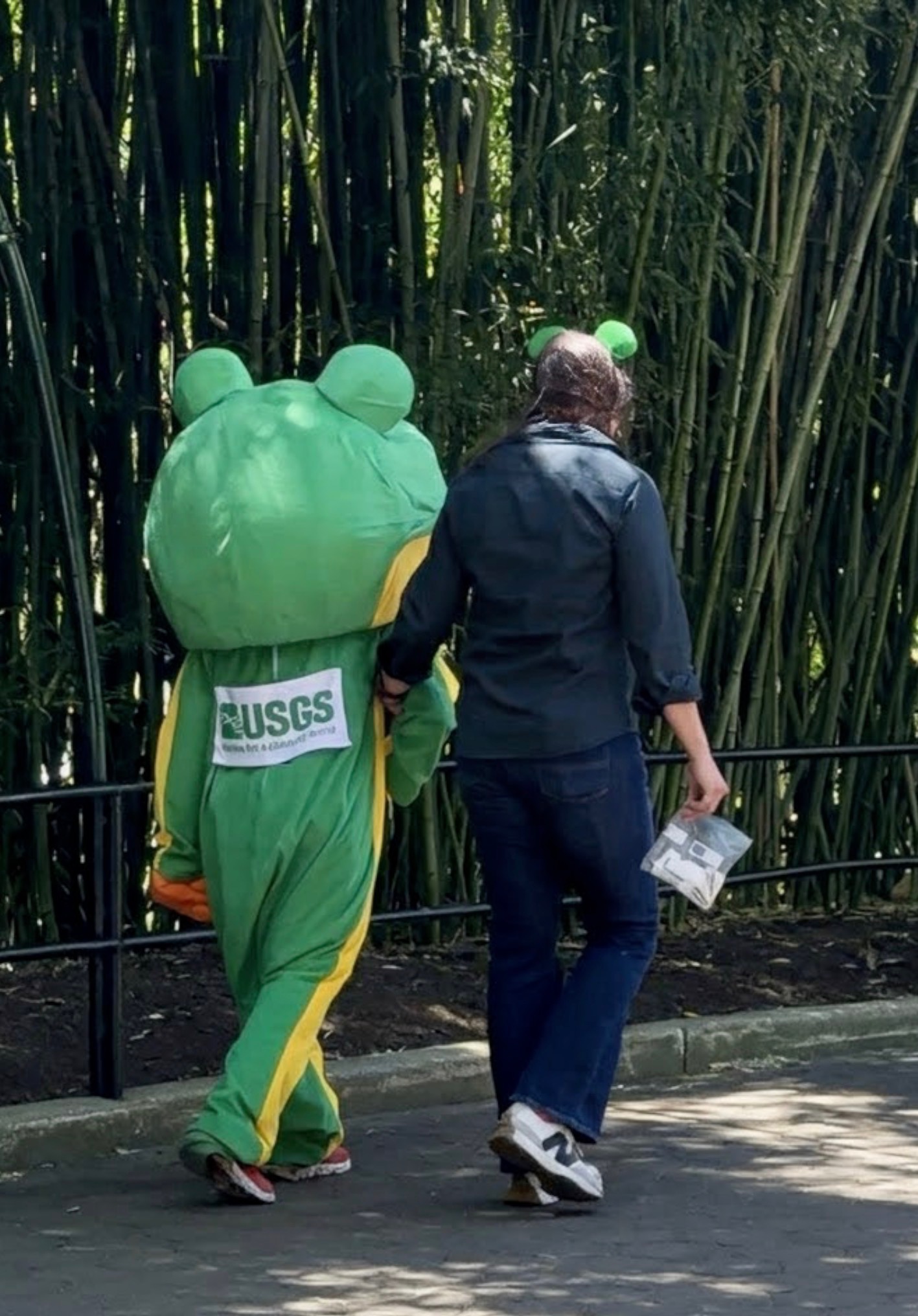 Amphibian Week in Washington, DC: a. Phil the Frog and Kelly Smalling at the National Zoo, Washington, DC.