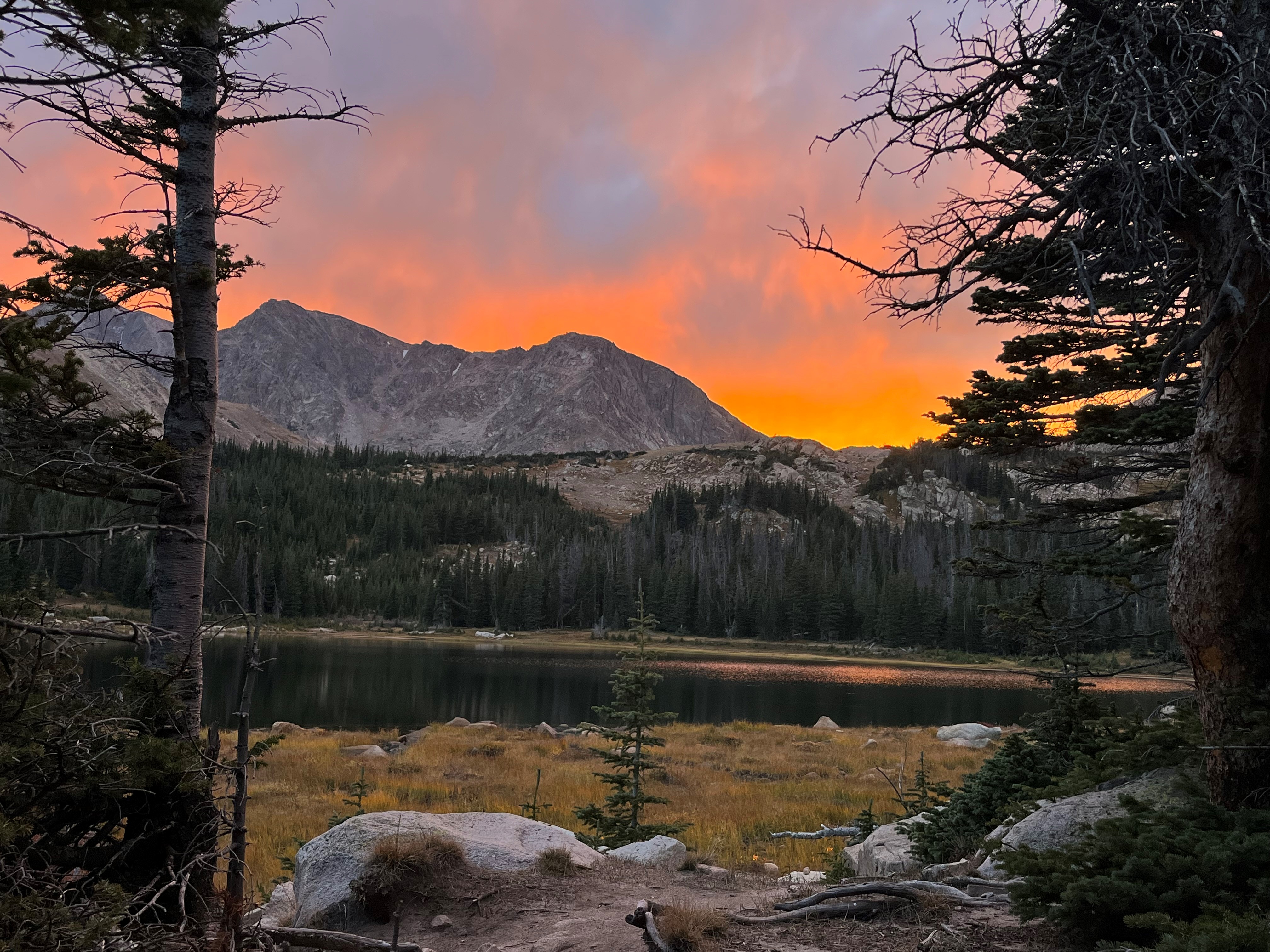 Lost Lake at sunset.<br />Photo by: Erin Muths, USGS